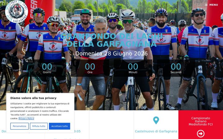 Screenshot of granfondodeilaghi.it