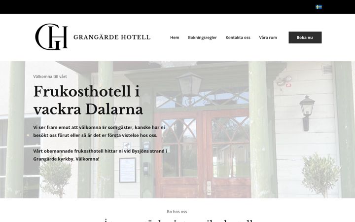 Screenshot of grangardehotell.com