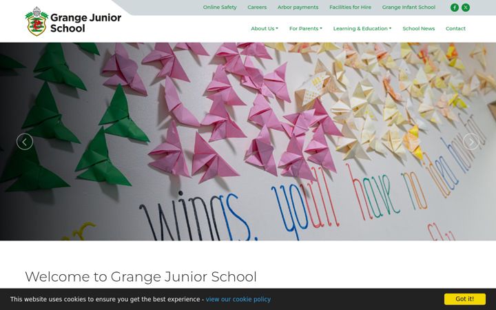 Screenshot of grange-jun.swindon.sch.uk