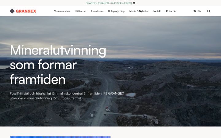 Screenshot of grangex.com
