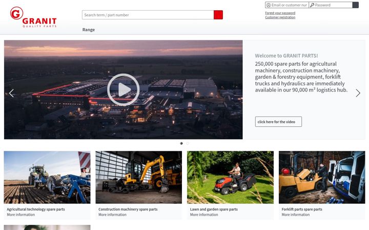 Screenshot of granit-parts.co.nz