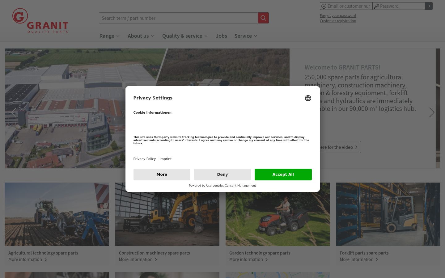 Snimka zaslona bannera za privolu prikazanog prije bilo kakve interakcije