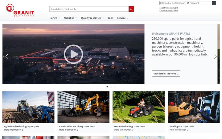 Screenshot of granit-parts.co.uk