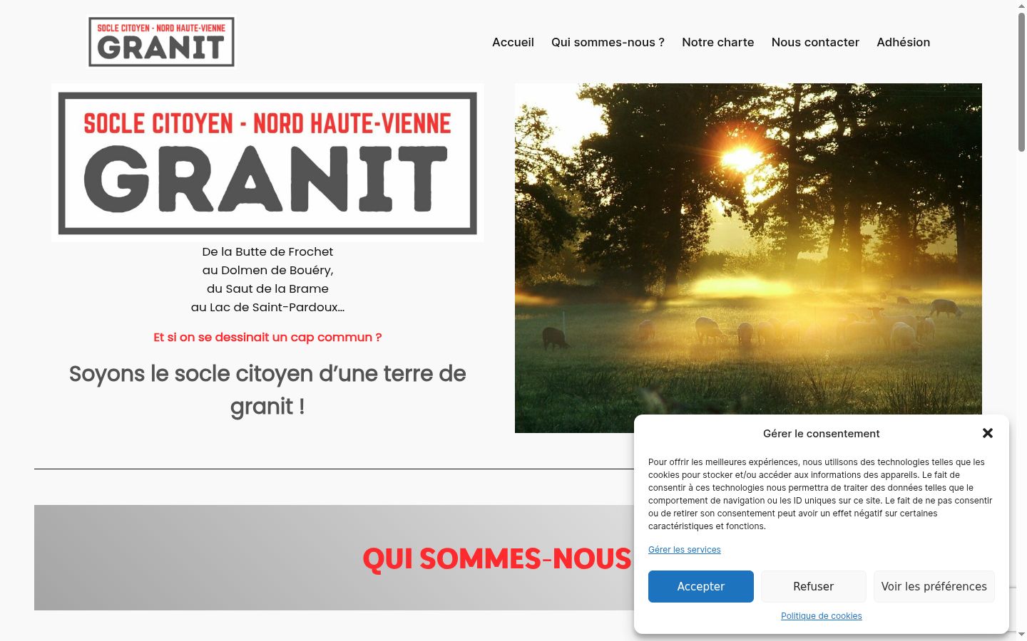 Screenshot del banner di consenso mostrato prima di qualsiasi interazione
