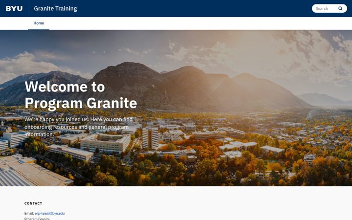 Screenshot of granite.byu.edu