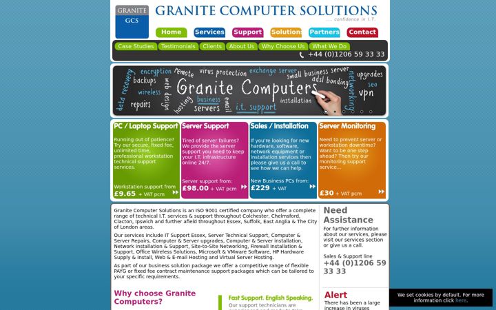 Screenshot of granitecomputers.co.uk