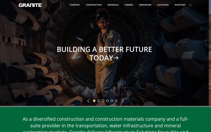Screenshot of graniteconstruction.com