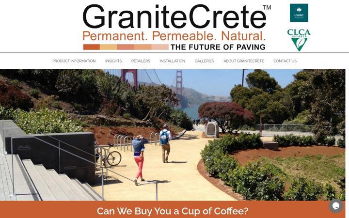 Screenshot of granitecrete.com