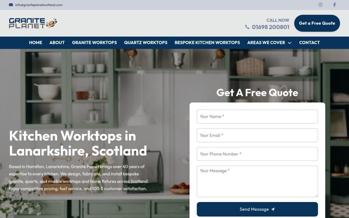 Screenshot of graniteplanetscotland.com
