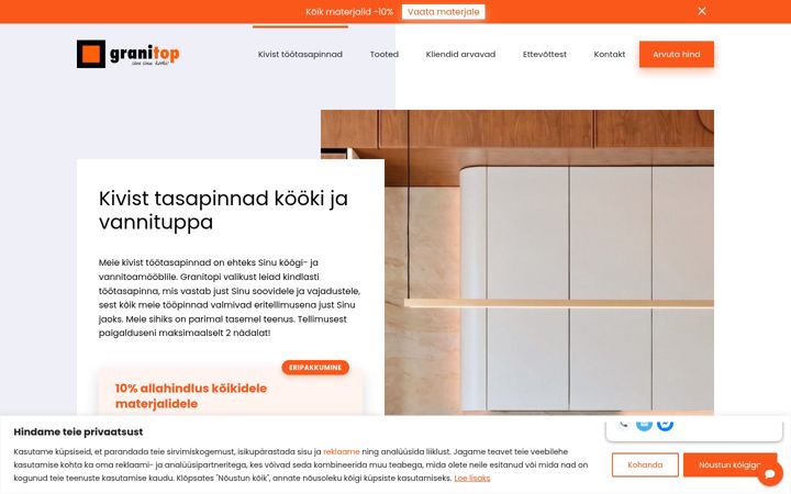 Screenshot of granitop.ee
