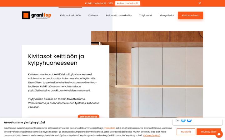 Screenshot of granitop.fi