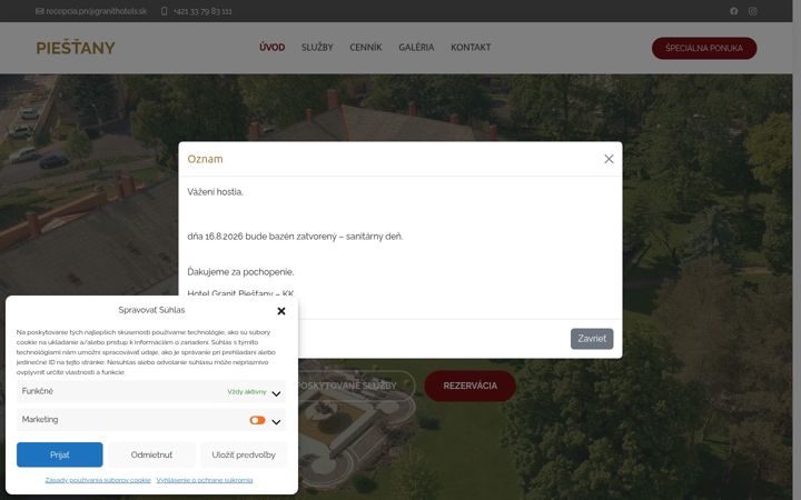 Screenshot of granitpiestany.sk