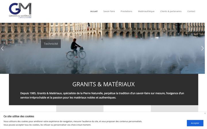 Screenshot of granits-materiaux.fr