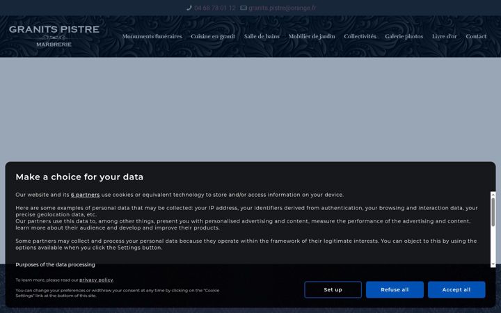 Screenshot of granits-pistre.com
