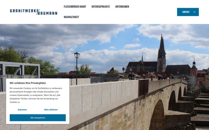 Screenshot of granitwerke-baumann.de