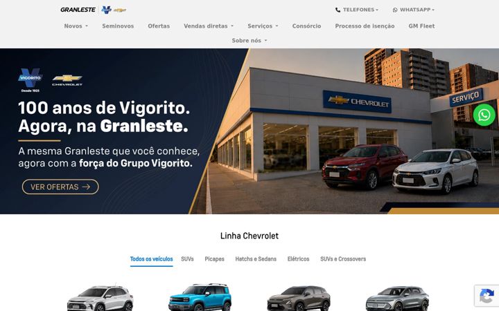 Screenshot of granlestegm.com.br
