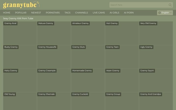 Screenshot of grannytube.tv