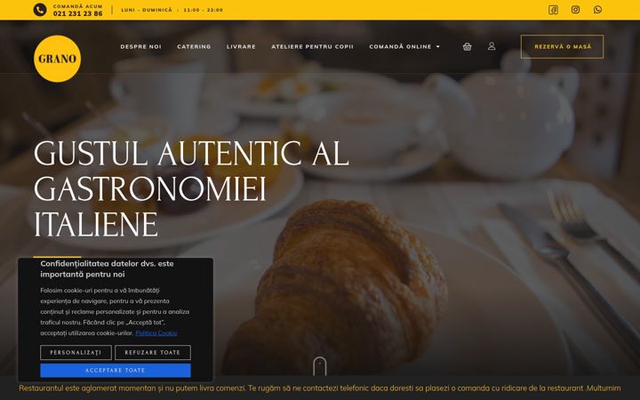 Screenshot of grano.ro