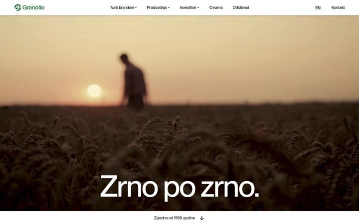 Screenshot von granolio.hr