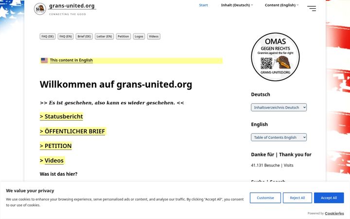 Screenshot of grans-united.org