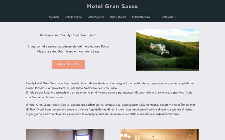 Screenshot of gransassofamilyhotel.it