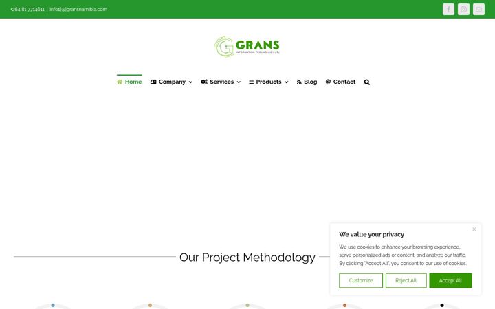 Screenshot of gransnamibia.com