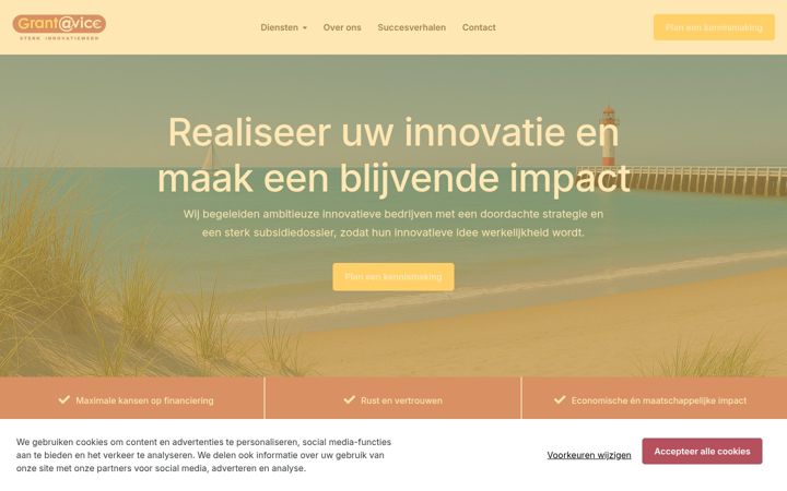Screenshot of grantadvice.be