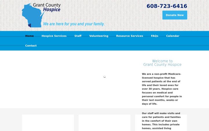 Screenshot of grantcountyhospice.com