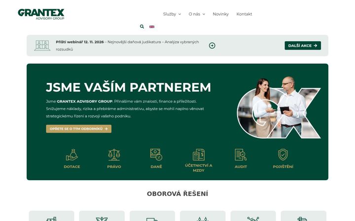 Screenshot of grantex.cz