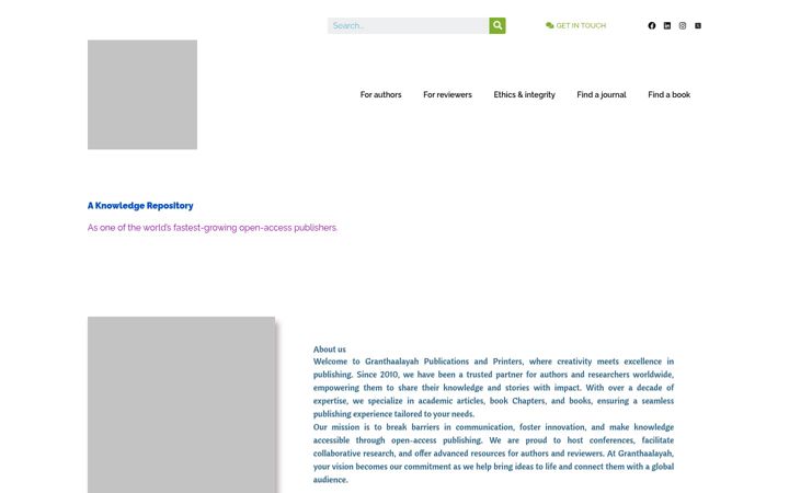 Screenshot of granthaalayahpublication.org