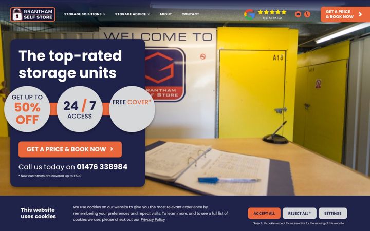 Screenshot of granthamselfstore.co.uk