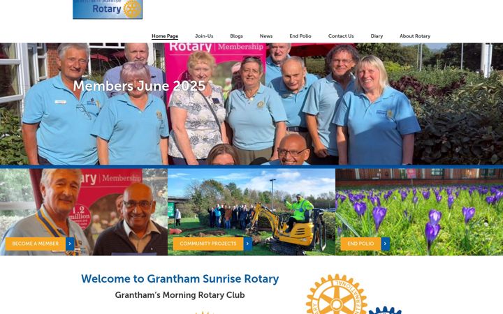 Screenshot of granthamsunriserotary.org