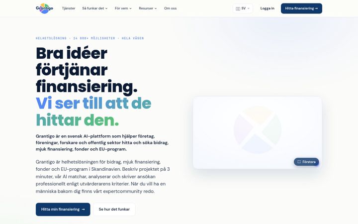 Screenshot of grantigo.com