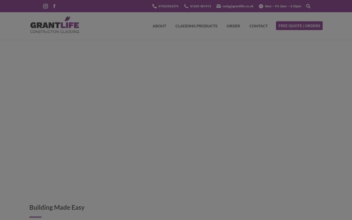 Screenshot of grantlife.co.uk