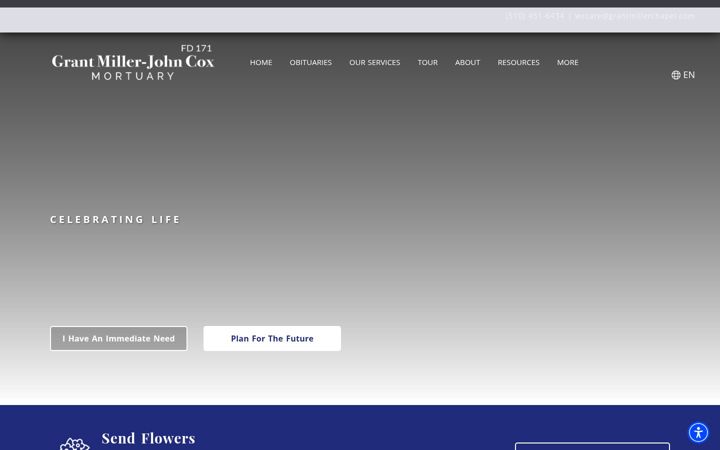 Screenshot of grantmillerchapel.com