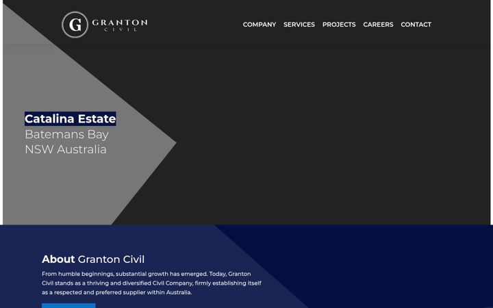 Screenshot of grantoncivil.com.au