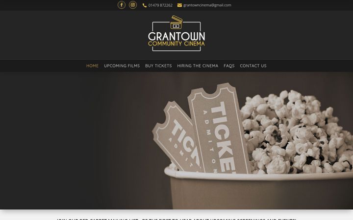 Screenshot of grantowncinema.co.uk
