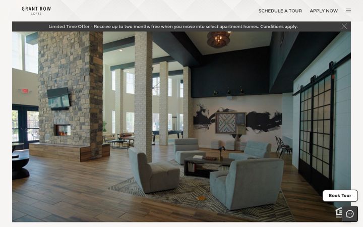 Screenshot of grantrowlofts.com