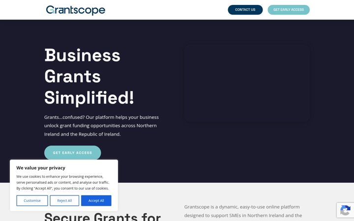 Screenshot of grantscope.co