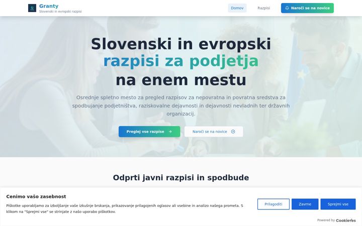 Screenshot of granty.si