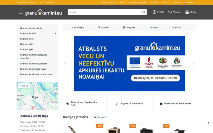 Screenshot of granulukamini.eu