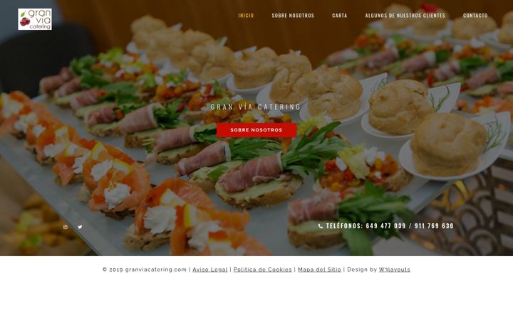 Screenshot of granviacatering.com