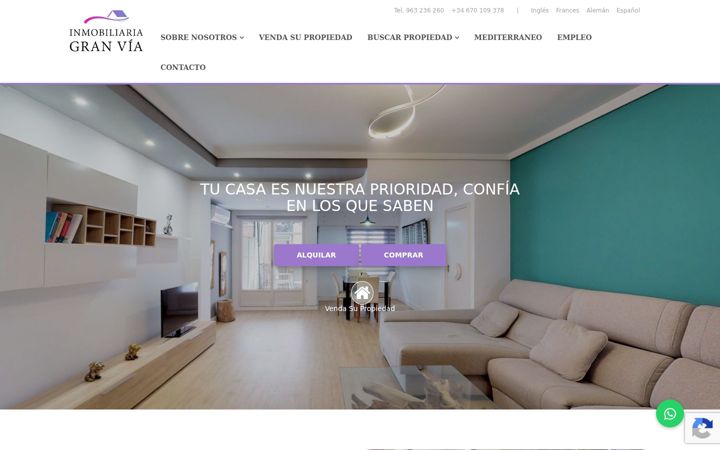 Screenshot of granviainmobiliaria.com