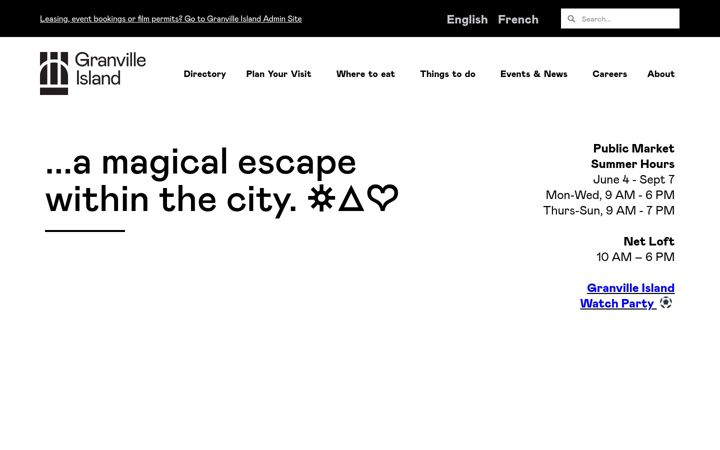 Screenshot of granvilleisland.com