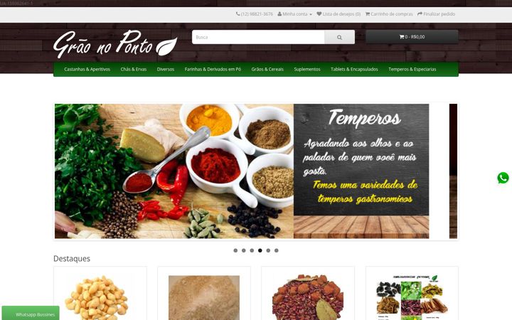 Screenshot of graonoponto.com.br