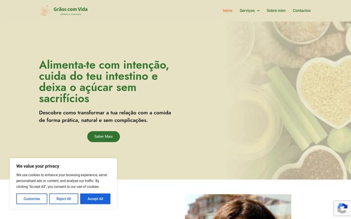 Screenshot of graoscomvida.pt