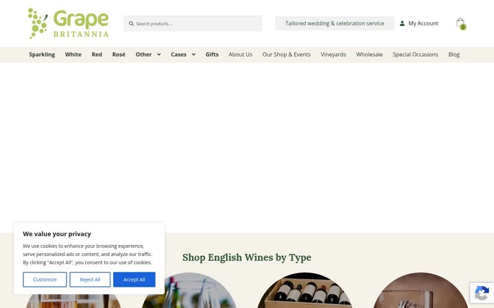 Screenshot of grapebritannia.co.uk