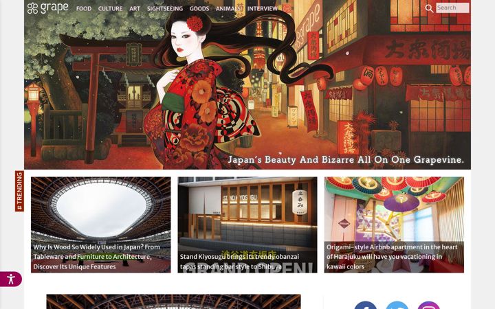 Screenshot of grapeejapan.com