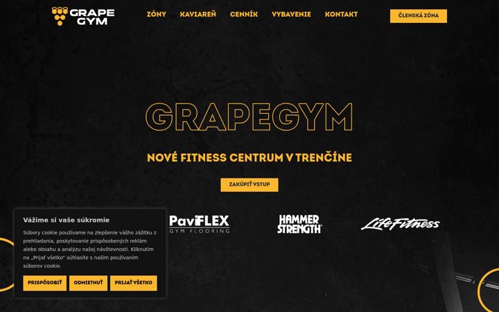 Screenshot of grapegym.sk