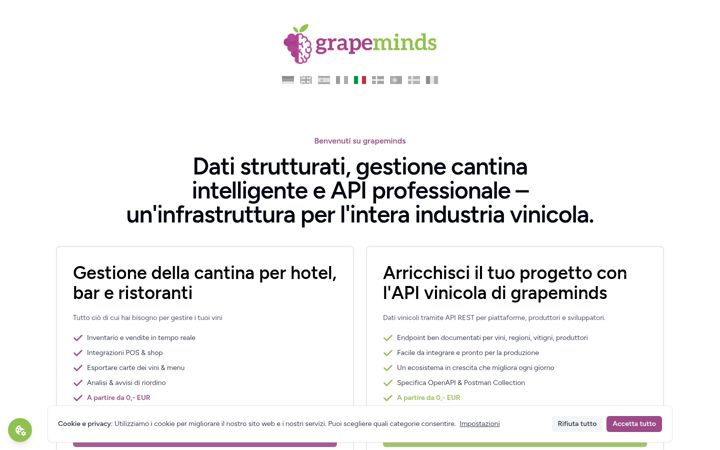 Screenshot of grapeminds.it